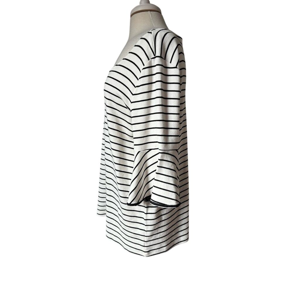 41 Hawthorn Women's XL Boho Chic Stripe 3/4 Bell Sleeves Soft Stretch Top Office